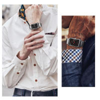 Reloj De Pulsera De Cuarzo Para Hombre Estilo Fashion Y Casual Material De Correa De Cuero Y Acero Inoxidable Rectangular Reloj De Mano Luminosa Fecha Completa Resistente Al Agua - details 10