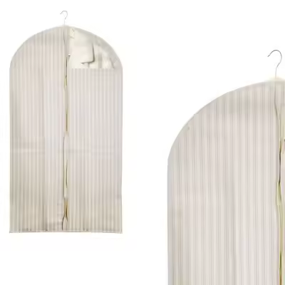 Baños Boutique 3x Portatrajes Plegable I MATERIAL 50% MÁS GRUESO I Porta Trajes Caballero o Mujer crudo - 1