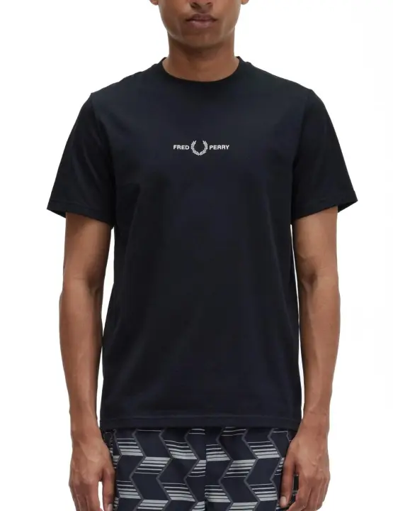 Camiseta Fred Perry M Embroidered negro para hombre - 1
