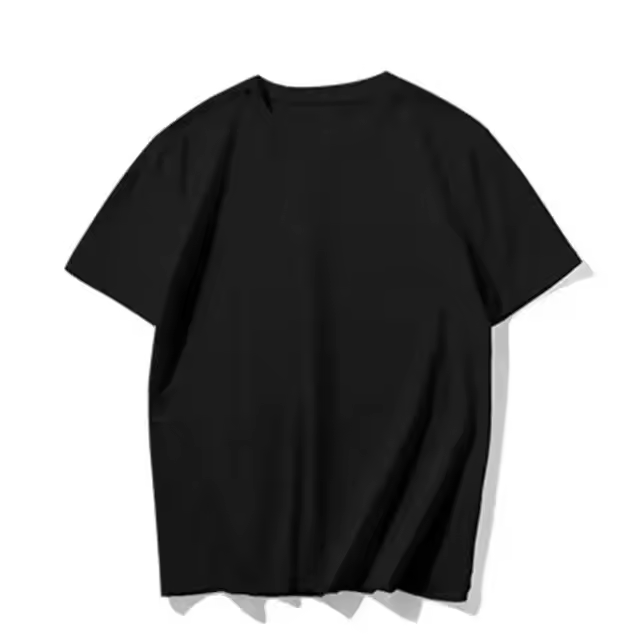 Camiseta De Algodón 100% Para Hombre Verano Manga Corta Casual Cuello Redondo Suave Camiseta Básica Ajuste Suelto Tops - 1