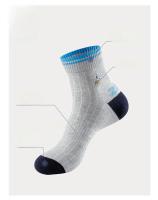 Calcetines De Algodón Aireado Y Secado Rápido Para Hombre Medio Caftán Deportivo Todas Las Estaciones Holstería De Patrón Geométrico - details 4
