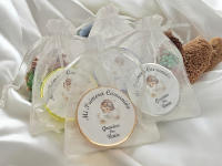 Lote de10 Bálsamos Labiales con espejo y aroma a Vainilla en bolsa de regalo de organza - regalos para Invitados de comunión niña - details 3