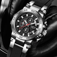 Reloj De Pulsera LIGE Para Hombre Resistente Al Agua Deportivo Militar De Cuarzo Con Fecha Y Manos Luminosas Estilizado Casual - details 14