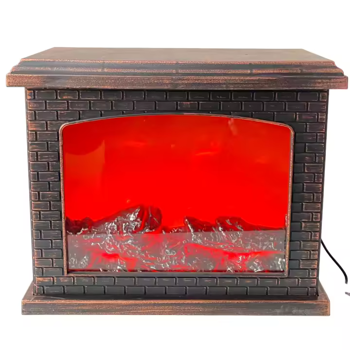 Chimenea artificial con luz led para decoración hogar interior Navidad - 1