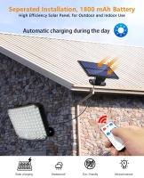Lámpara De Pared Solar Con Sensor De Movimiento Y Control Remoto 118LED Para Jardín Y Calle Decoración Exterior Emergencia - details 4