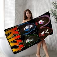 Toalla De Playa Retro-KISS Rock Band Microfibra Absorbente Secado Rápido Suave Para Yoga Natación Camping Senderismo - details 6