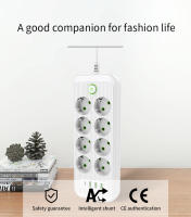 Enchufe Multifuncional Con USB Y Protección Contra Sobretensiones 2M Cable De Extensión Enchufe AC De EU Tipo De Conector Protección Contra Sobrecorriente Para Hogar Y Oficina - details 2