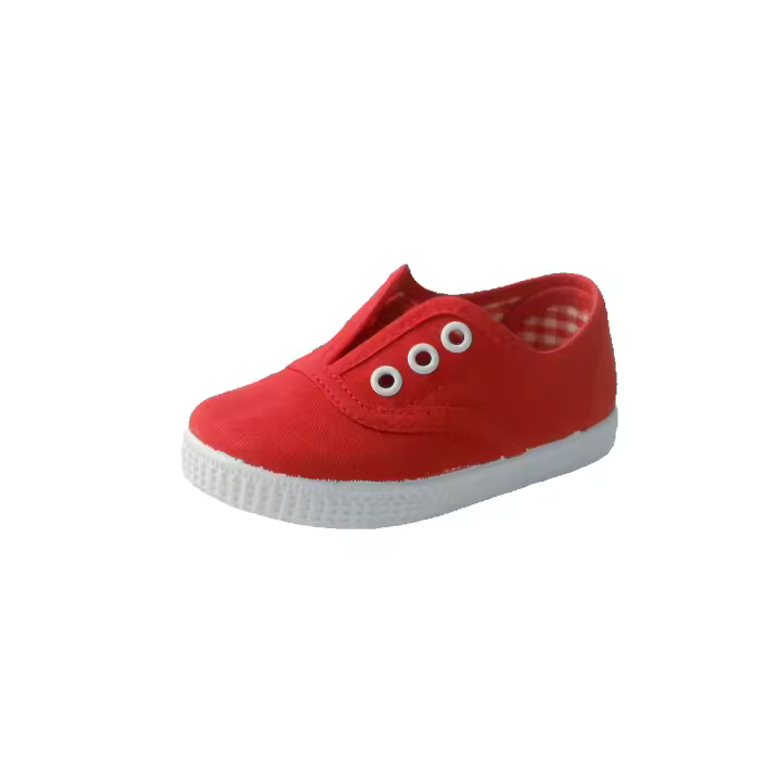 Zapatillas de lona bambas con elástico estilo victoria de Batilas en colores rojo, blanco y marino - 1