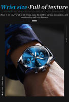 Reloj De Negocios Para Hombre OLEVS 2880 Con Correa De Cuero Resistente Al Agua Cronógrafo Reloj De Pulsera Con Fecha Y Luz - details 11