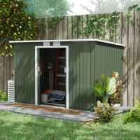 Outsunny Cobertizo de Jardín 280x130x172 cm Base de 3,2 m² Caseta de Exterior Metálica para Almacenamiento de Herramientas con 2 Puertas Correderas y 2 Orificios de Ventilación - details 7