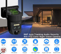 Cámara De Seguridad Solar WIFI Dual Lente 10X Zoom PTZ 8MP IP Exterior Impermeable Con Audio Bidireccional Y DVR CCTV - details 0
