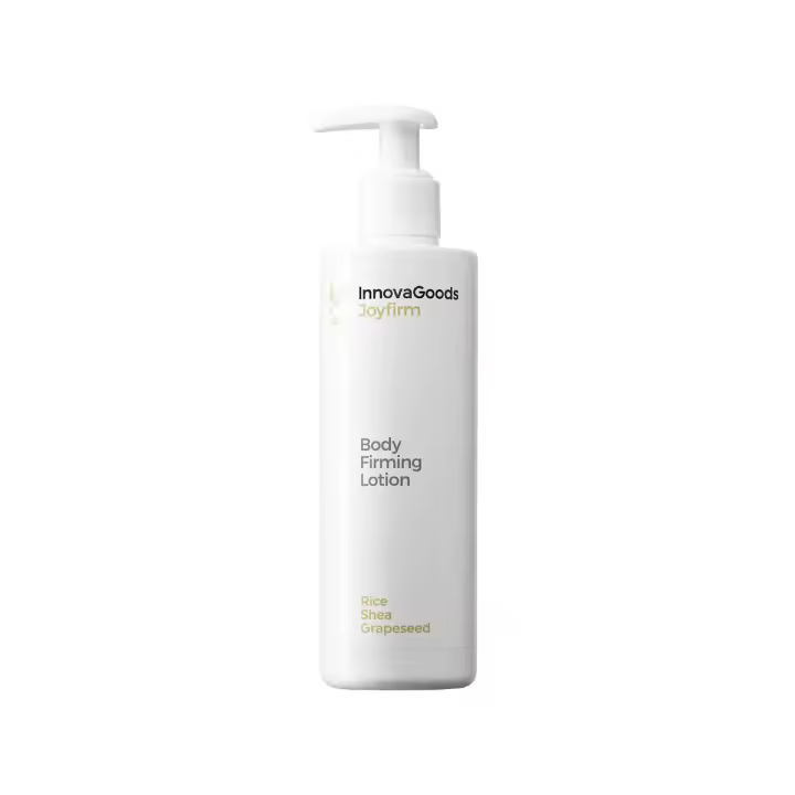 InnovaGoods® Locion corporal reafirmante 250 ml con arroz, manteca de karité, aceite de semilla de uva, ginseng & centella Asiática, crema hidratante corporal antioxidante, protege, regenera la piel - 1