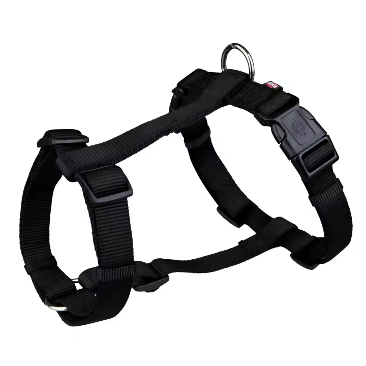 TRIXIE Premium H-harness, XS–S: 30–44 cm/10 mm, black - 1
