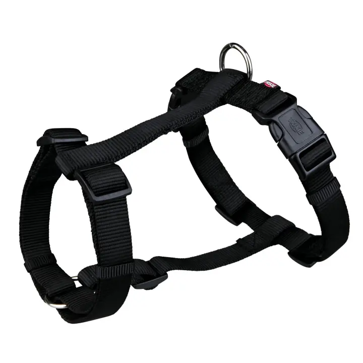 TRIXIE Premium H-harness, XS–S: 30–44 cm/10 mm, black - 1
