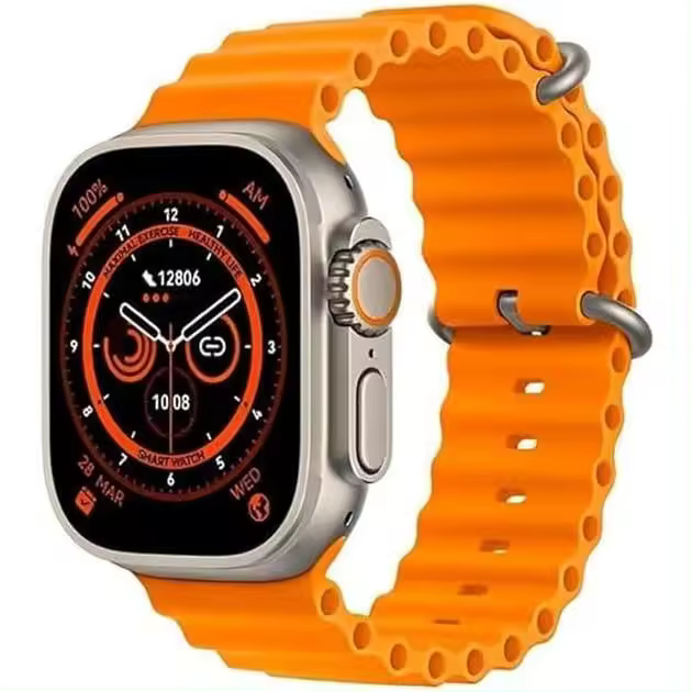 Reloj inteligente T800 Ultra 2023 SmartWatch Ultra Series8 Fitness Pulsera, PLATA, correa NARANJA ,  ENVIO 24H - 1