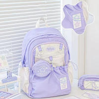 Mochila Grande Para Niñas Estilo Coreano Y2K Con Cordón Nueva Moda Estudiante Bolsa De Viaje Para Chicas De Secundaria Material Nylon - details 3