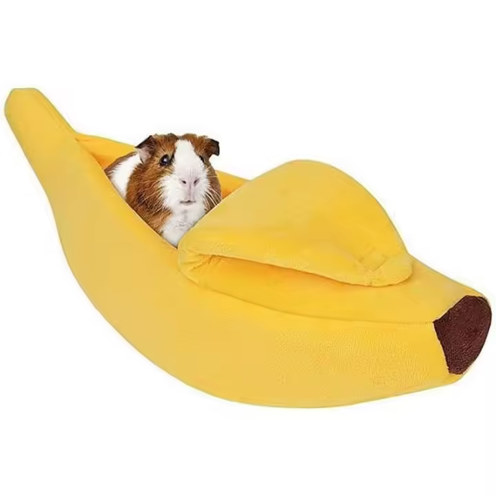 Cama para gatos de plátano amarillo, suave y adorable, ideal para mascotas de menos de 2 kg (gatitos, ardillas, etc.) (15,7 pulgadas) - 1