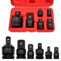 Juego De 6 Piezas De Adaptadores De Destornillador De Impacto 1/4 3/8 1/2 3/4 Pulgada Juego De Herramientas De Mano Rojo Con Estuche - details 1
