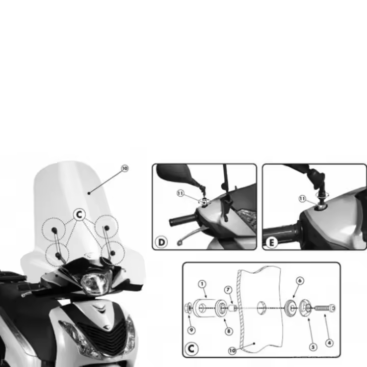 Givi Kit De Montaje 311a/313a Honda Sh 125i/150i - 1