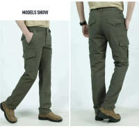 Pantalones Casuales Para Hombre Verano Impermeables Ligeros Tácticos Camuflados Para Acampar Exterior Pantalones De Carga - details 3