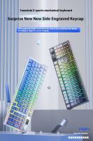 Teclado Mecánico Inalámbrico AULA F98PRO Transparente Bluetooth 2.4G RGB Retroiluminado Interchangeable Para Gaming Y Customización - details 0