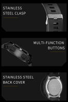 Reloj Deportivo SMAEL Para Hombres Multifuncional Con Alarma Pantalla De Silicona Azul Luz De Alarma Digital Reloj De Pulsera Joven - details 10
