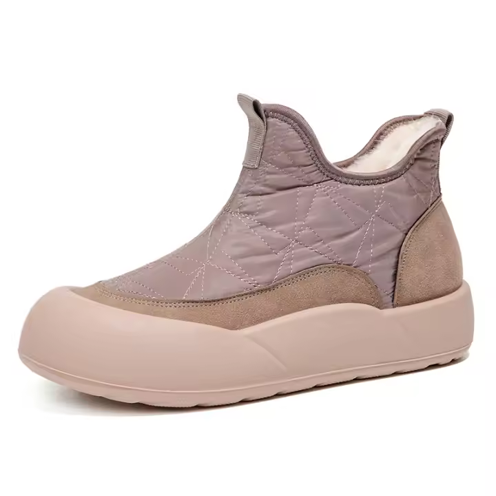 Botas De Invierno Para Mujer Con Forro De Poliéster No Escurridizas Y Suela Gruesa Botines Casuales De Algodón Suave Y Cómodos Para Hielo Y Nieve - 1