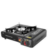 Estufa de camping portátil con quemador ajustable y diseño a prueba de viento - Cocina compacta para camping, pícnic, barbacoa en el patio trasero - Construcción metálica duradera, almacenamiento fácil, estufa de camping portátil, cocina de pícnic, equipo - details 0