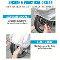 Cubierta Para Motocicleta Impermeable a Todas Las Estaciones Protección UV Y Antipolvo Tejido Resistente Al Desgaste Cubierta Para Motocicleta Motorbike Outdoor Indoor Scooter - details 5