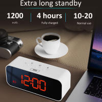 Reloj De Alarma Recargable Con Pantalla LED Y Espejo RGB Colorido Grabación De Sonido DIY Pantalla Digital Moderna - details 2
