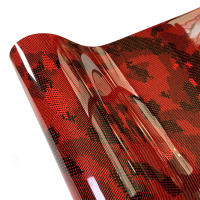 Pegatina De Coche Roja Brillante Y Camuflada Para Decoración DIY De Motocicleta Y Automóvil Película De Cuerpo De Auto Accesorios De Coche - details 0