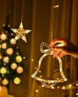 Decoración De Navidad Y Ramadán 2025 Luces De Cortina Guirnalda Estrella Luna Aid EID Mubarak 2024 Para Hogar Eventos Musulmanes Fiesta - details 7