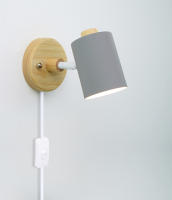 Lámpara De Pared Nórdica GU10 Madera 6 Colores Con Interruptor De Cremallera EU/UL Para Dormitorio Sala De Estar Pasillo Decoración Luz LED Contemporánea Sin Bombillas Incluidas - details 12