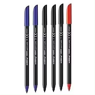 Edding 1200 surtido de 6 unidades (3 negros,2 azules, 1 rojo) - 1