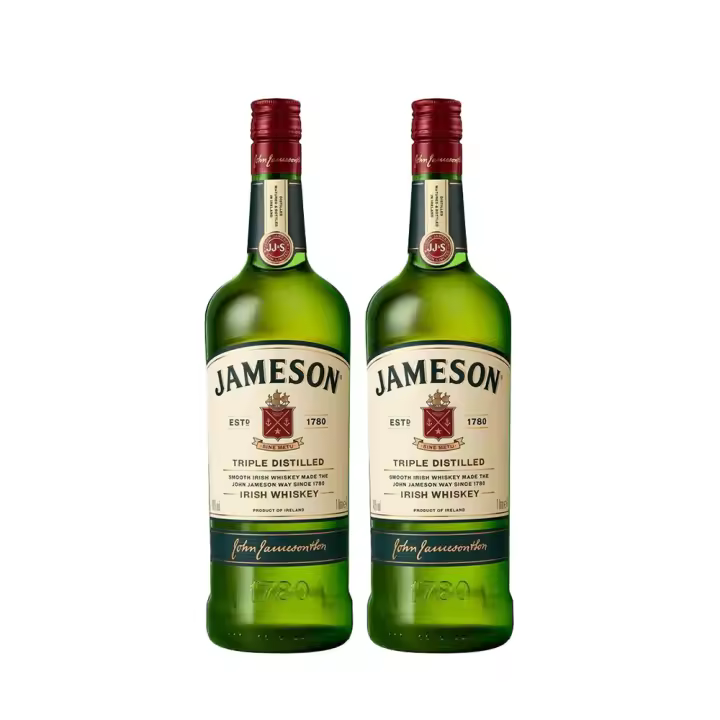 Jameson Irish Whiskey – Pack 2 Botellas (1L cada una) | Whisky Irlandés Suave con Notas de Vainilla – Ideal para Cócteles - 1