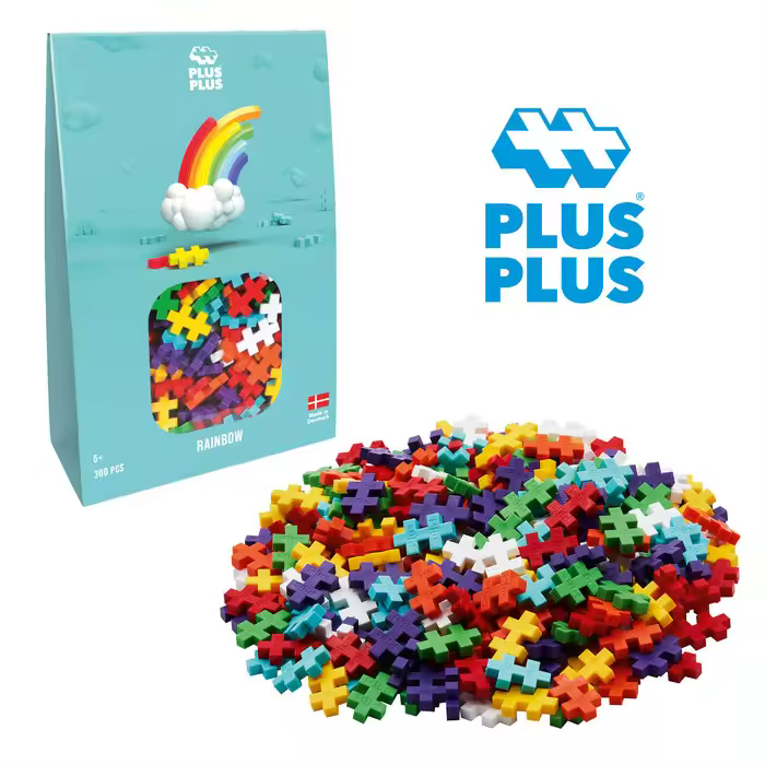 LUDILO SOBRE PLUS-PLUS ARCOIRIS 300 PCS PLUS PLUS 17x5x12 Cms. - 1
