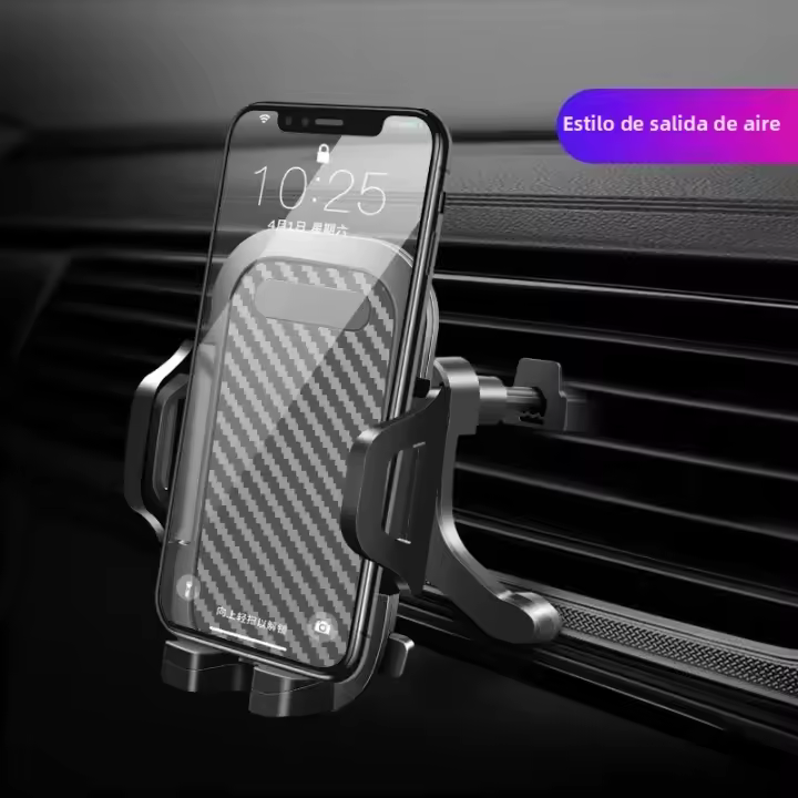 Soporte De Teléfono Móvil Para Coche Universal Adhesivo En Ventosa Clip Para iPhone Xiaomi Huawei Samsung Accesorios De Coche Negro - 1