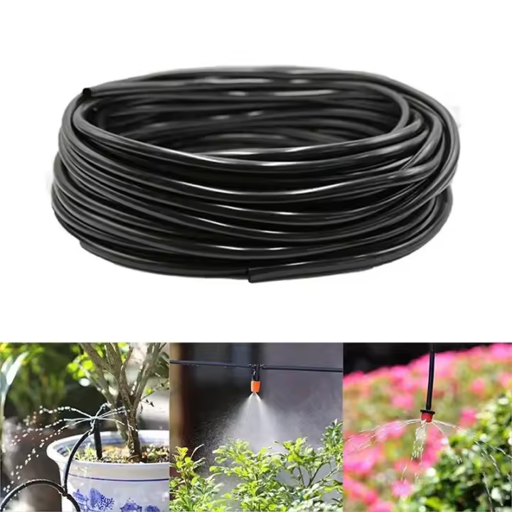 Sistema De Riego Por Drip Para Jardín 5M Tubería De Riego Por Drip DIY Manguera De Goma Anti-Abrasión Flexible Y Retráctil Para Riego De Jardín - 1