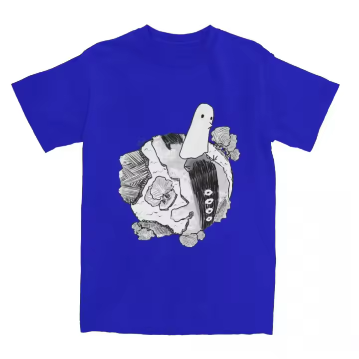 Camiseta Manga Oyasumi PunPun Para Hombres Y Mujeres Estampado Vintage De Manga Corta Algodón Transpirable Ligera Secado Rápido Protección Solar Estilo Casual - 1