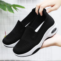 Zapatillas De Verano Para Mujer Zapatos Casuales Transpirables Zapatillas De Tela Suela De PVC Tacón Medio Envío Gratis - details 1