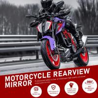 Espejos Laterales Ajustables Y Plegables Para Motocicleta Compatible Con ATV De Aventura Y Carretera Espejos De Manillar Universales - details 0