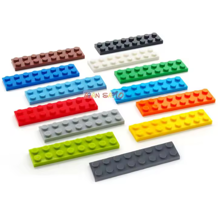 40pcs Bloques De Construcción DIY Figuras Delgadas 2x8 Dots 13 Colores Educativos Creativos Tamaño Compatible Con 3034 Juguetes Para Niños - 1
