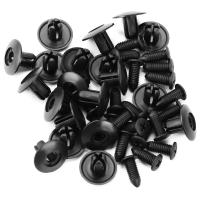 Clavos De Plástico Para Coche 8mm Universal Para Parachoques Y Guardabarros Negros 300/50pcs Accesorios De Automóvil Clips De Empuñadura - details 0