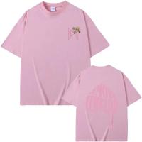 Camiseta Hip Hop Oversize Para Hombre Y Mujer Con Estampado De Sloth En Rosa Pink De Natanael Cano Moda Casual Transversal - details 2