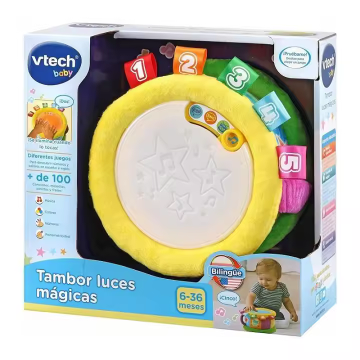 Tambor Interactivo con Luces Mágicas de Vtech para Bebés - 1