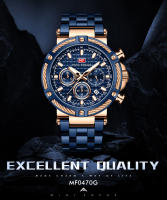 Reloj De Pulsera De Cuarzo MINI FOCUS Para Hombre Con Cronógrafo Y Manos Luminosas Acero Inoxidable Bisel Redondo Resistente Al Agua - details 1