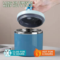 Recipiente Térmico con Asa, Cajas Bento de Acero Inoxidable de 1000 ML, para Comida, Sopas - details 4