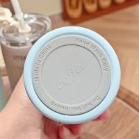 Botella De Agua Caliente Y Fría 500ml Acero Inoxidable 304 Portátil Antigrado Con Taza De Color Gradiente Y Absorbedor De Humedad Para Estudiantes - details 6