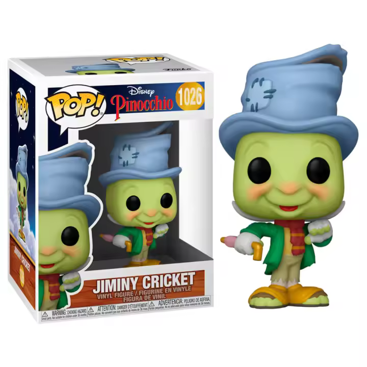 Figura Funko Pop Disney (Pinocchio) Jiminy Cricket-Figura de Vinilo Coleccionable - Idea de Regalo- Mercancia Oficial - Juguetes para Niños y Adultos - Movies Fans - Muñeco para Coleccionistas y Exposición - 1