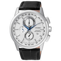 Reloj Eco-drive radiocontrolado de hombre Citizen con cronógrafo, esfera blanca y garantía y packaging oficiales de la firma - details 0